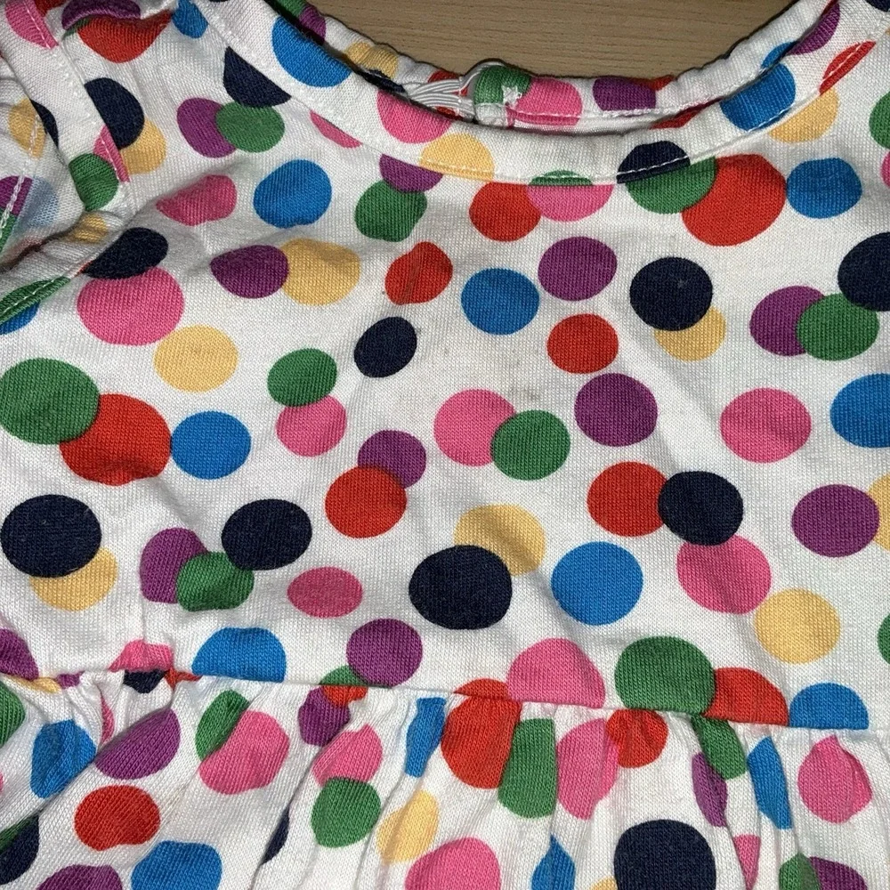 Hanna Andersson Dotted Dress Size 70‎ 6-12 Months Baby Girl Rainbow Colorful